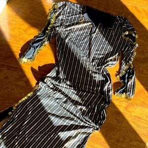 Gold coin stretch dress